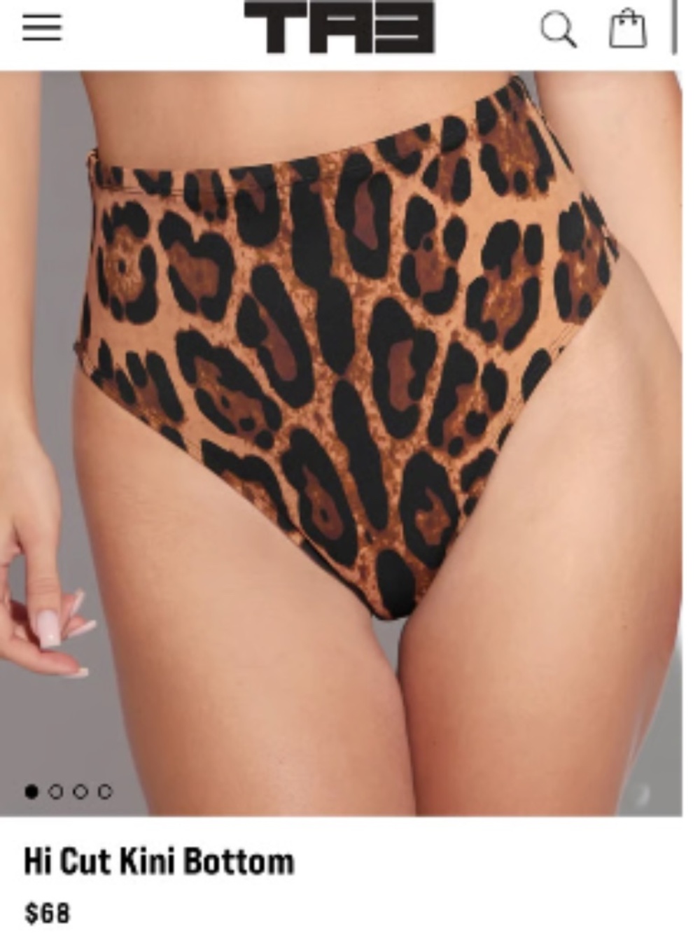 TA3 Hi Cut Bikini Bottom in Large